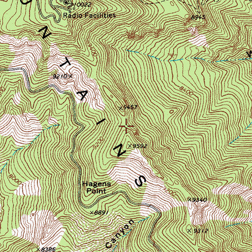 Topographic Map of Pinaleno Mountains, AZ