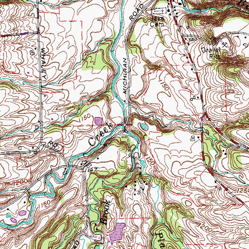 Topographic Map of Brown Brook, NY