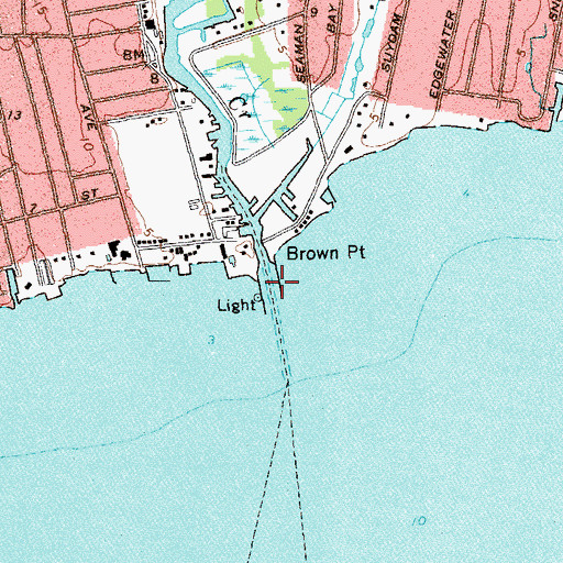 Topographic Map of Brown Creek, NY