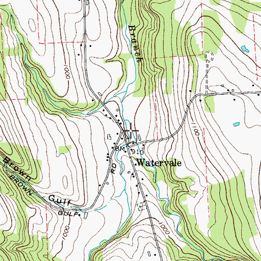 Topographic Map of Brown Gulf, NY