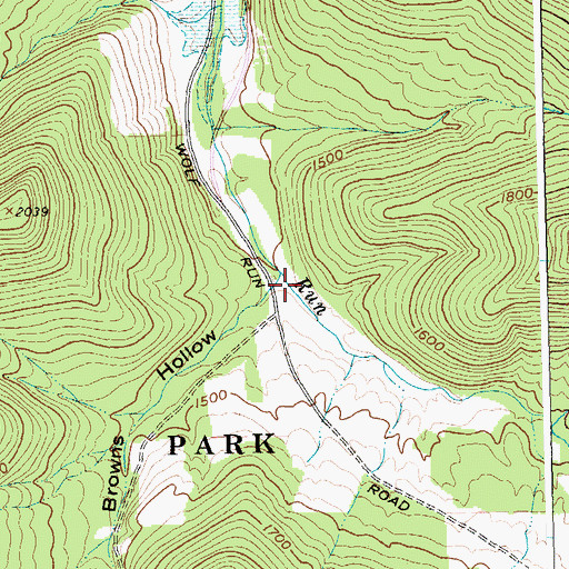 Topographic Map of Browns Hollow, NY