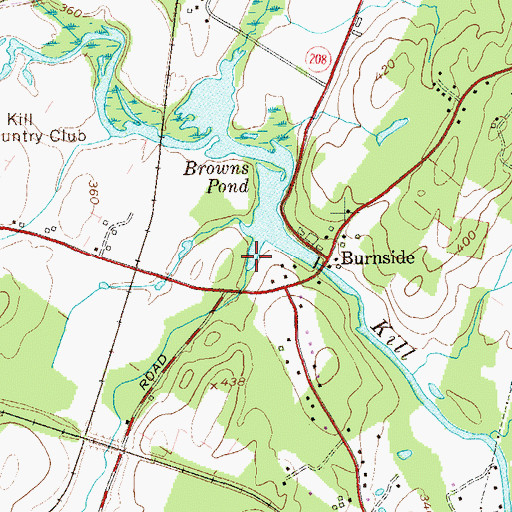 Topographic Map of Browns Pond, NY