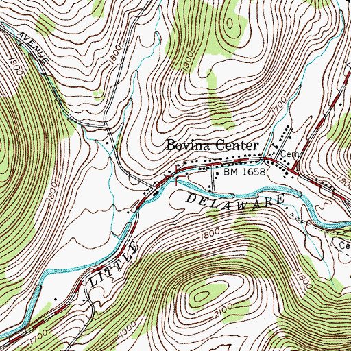 Topographic Map of Brush Brook, NY