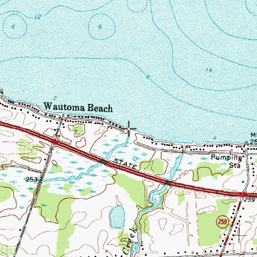 Topographic Map of Brush Creek, NY