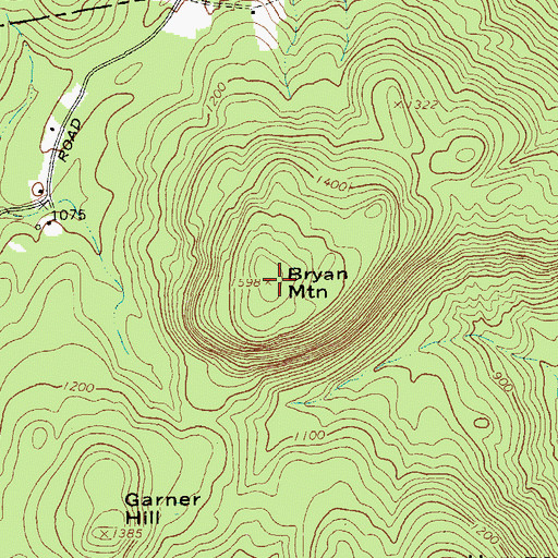 Topographic Map of Bryan Mountain, NY