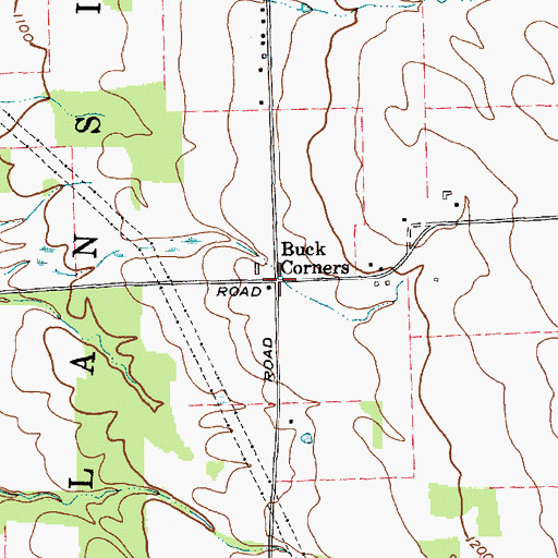 Topographic Map of Buck Corners, NY