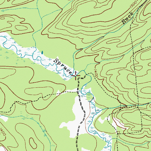 Topographic Map of Buck Creek, NY