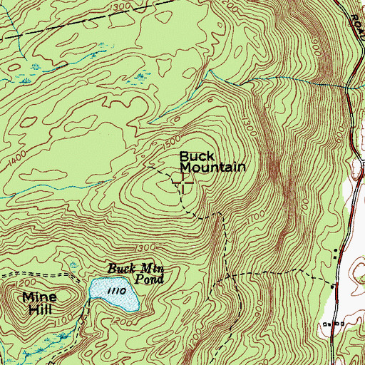 Topographic Map of Buck Mountain, NY
