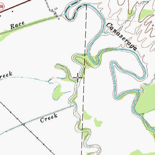 Topographic Map of Buck Run Creek, NY