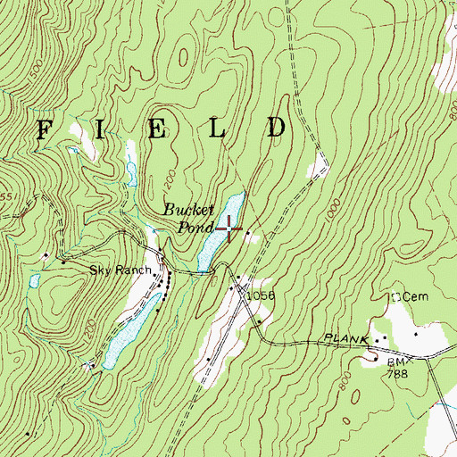 Topographic Map of Bucket Pond, NY
