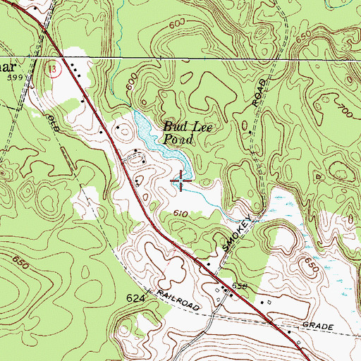 Topographic Map of Bud Lee Pond, NY
