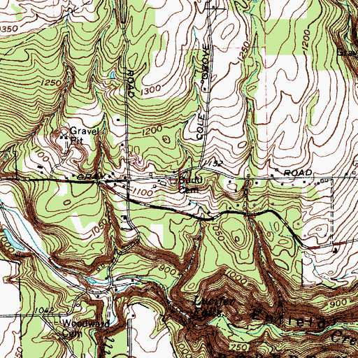 Topographic Map of Budd Cemetery, NY