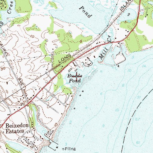 Topographic Map of Budds Pond, NY