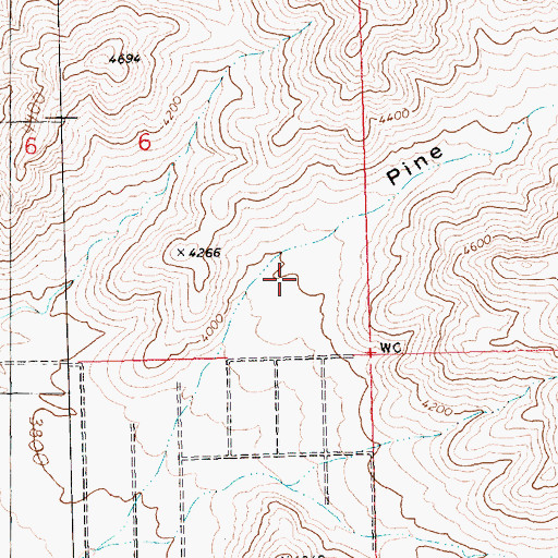 Topographic Map of Pine Canyon, AZ