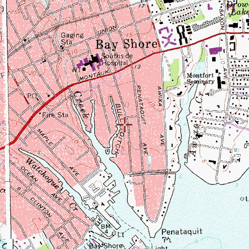 Topographic Map of Bull Ditch, NY