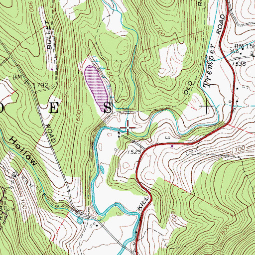 Topographic Map of Bullet Hole, NY