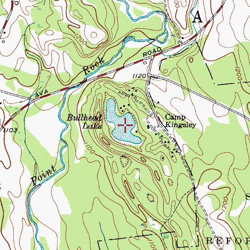 Topographic Map of Bullhead Lake, NY