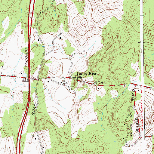 Topographic Map of Bulls Head Church, NY