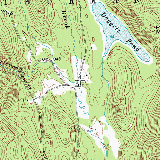 Topographic Map of Burch Brook, NY
