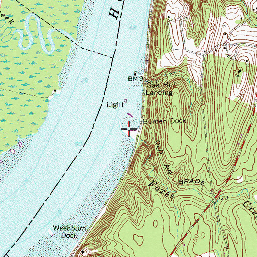 Topographic Map of Burden Dock, NY