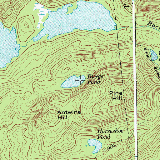 Topographic Map of Burge Pond, NY