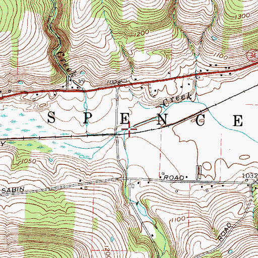 Topographic Map of Burheight Creek, NY