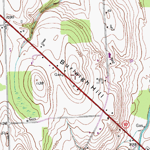 Topographic Map of Burleigh Hill, NY