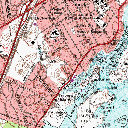 Topographic Map of Burling Brook, NY