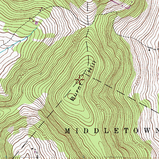 Topographic Map of Burnt Hill, NY