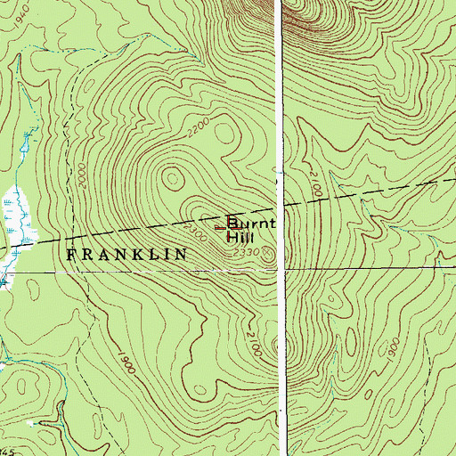 Topographic Map of Burnt Hill, NY