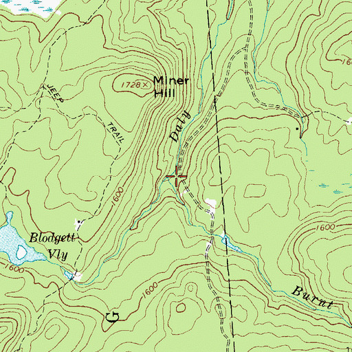 Topographic Map of Burnt Mill Creek, NY
