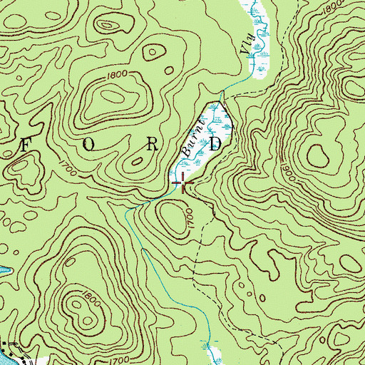 Topographic Map of Burnt Vly, NY