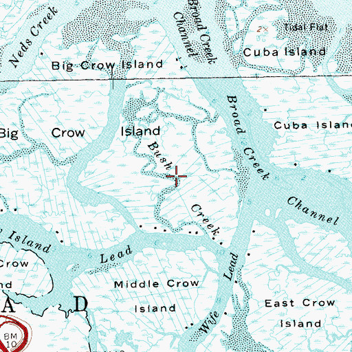 Topographic Map of Bush Creek, NY