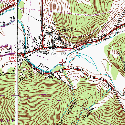 Topographic Map of Bush Kill, NY