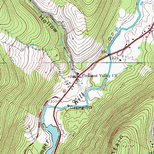 Topographic Map of Bussey Hollow, NY