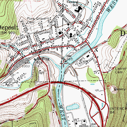 Topographic Map of Butler Brook, NY