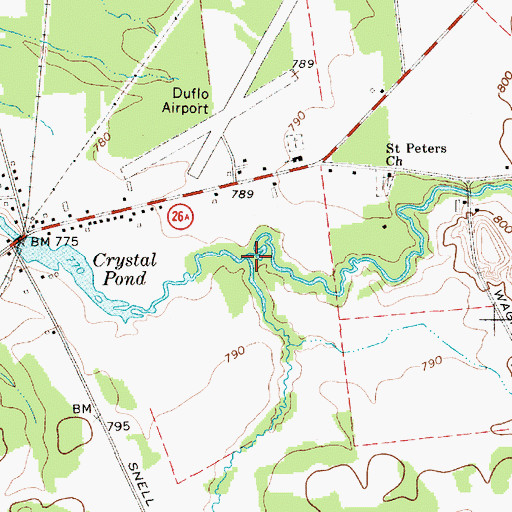 Topographic Map of Butler Creek, NY