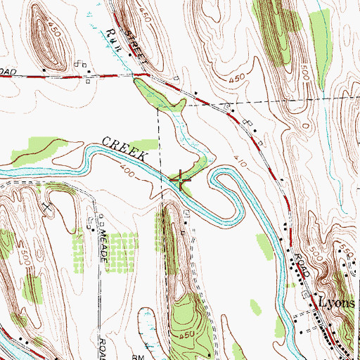 Topographic Map of Butternut Run, NY