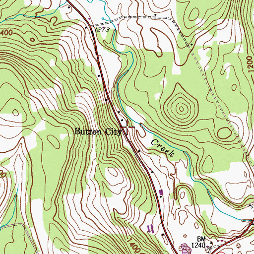 Topographic Map of Button City, NY