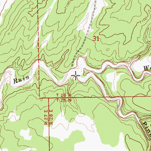 Topographic Map of Pine Canyon, AZ