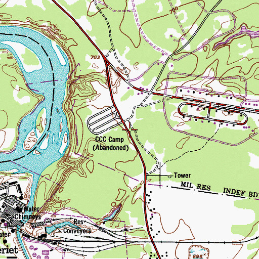 Topographic Map of CCC Camp, NY
