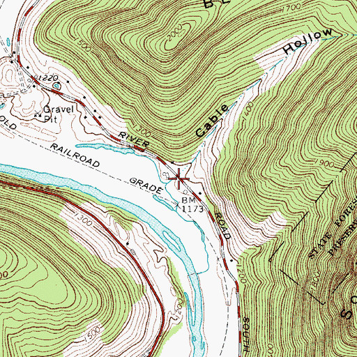 Topographic Map of Cable Hollow, NY
