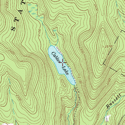 Topographic Map of Cables Lake, NY