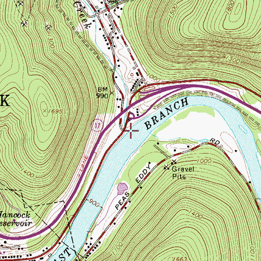 Topographic Map of Cadosia Creek, NY