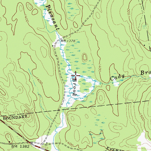 Topographic Map of Cady Brook, NY