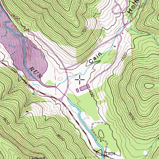 Topographic Map of Cain Hollow, NY