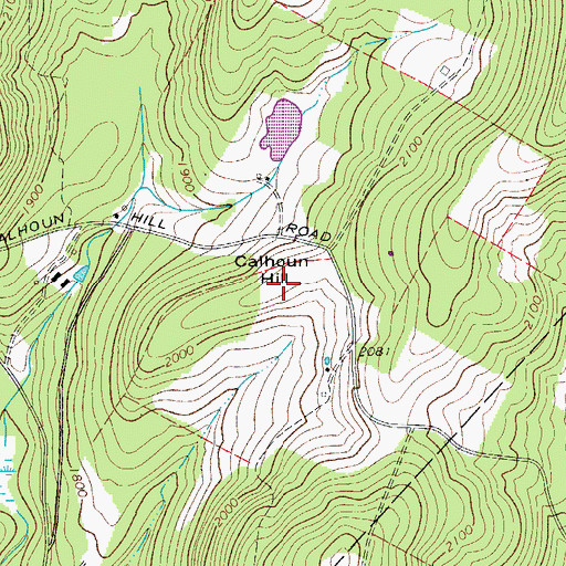 Topographic Map of Calhoun Hill, NY