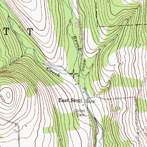 Topographic Map of Callan Creek, NY