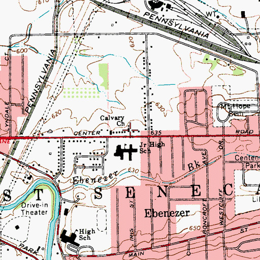 Topographic Map of Springbook Bible Chapel, NY