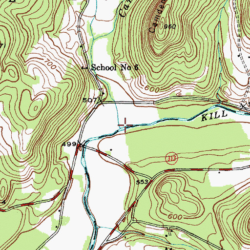 Topographic Map of Camden Creek, NY